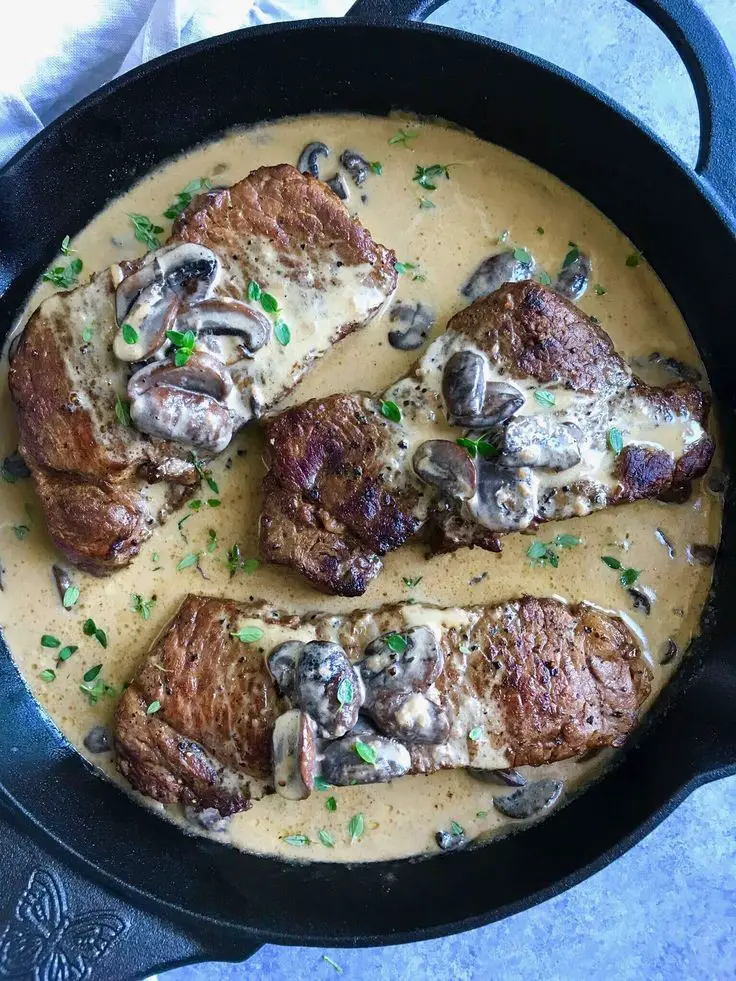 Steak With Mushroom Sauce