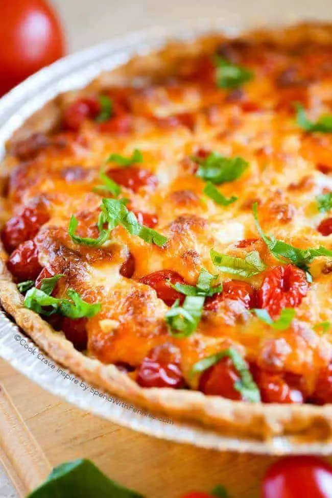 Savory Dinner Grape Tomato Pie