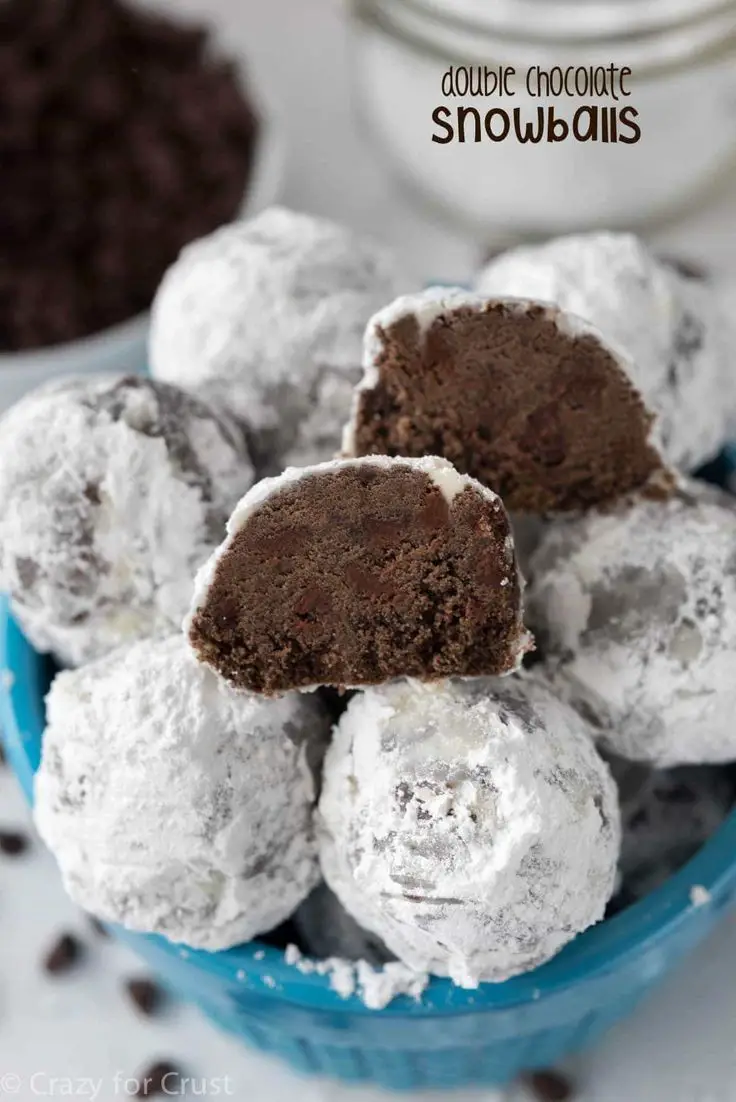 Double Chocolate Snowball Cookies