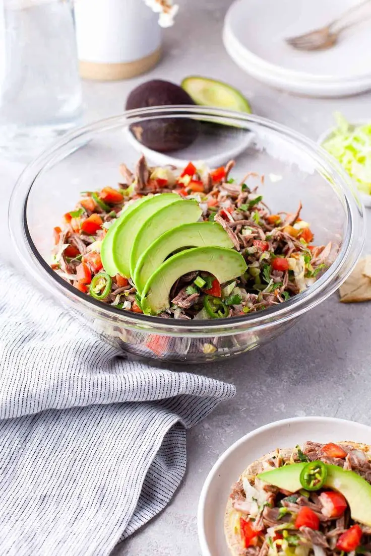 Salpicon (Mexican Shredded Beef Salad)