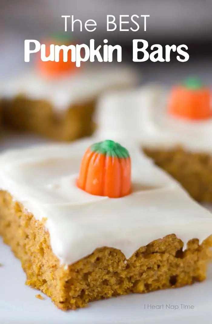 Pumpkin Bars with Cream Cheese Frosting