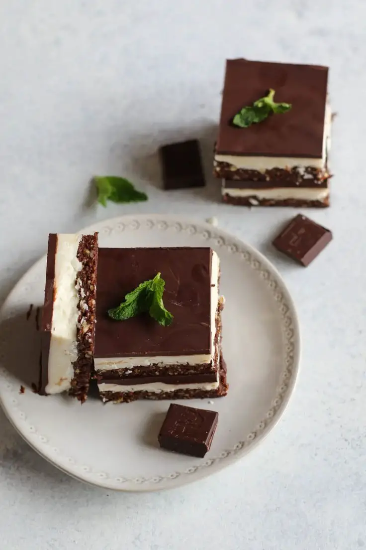 Mint Dark Chocolate Coconut Layer Bars