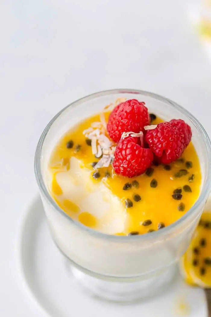 Passionfruit Coconut Panna Cotta