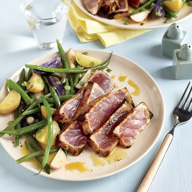 Maple & Mustard Seared Tuna Steaks