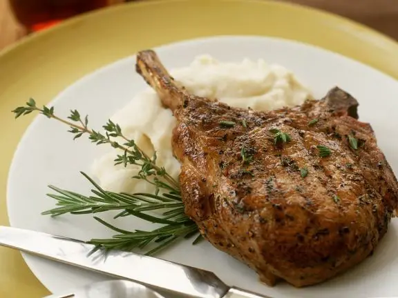 Pan-Seared Pork Chops & Mashed Potatoes