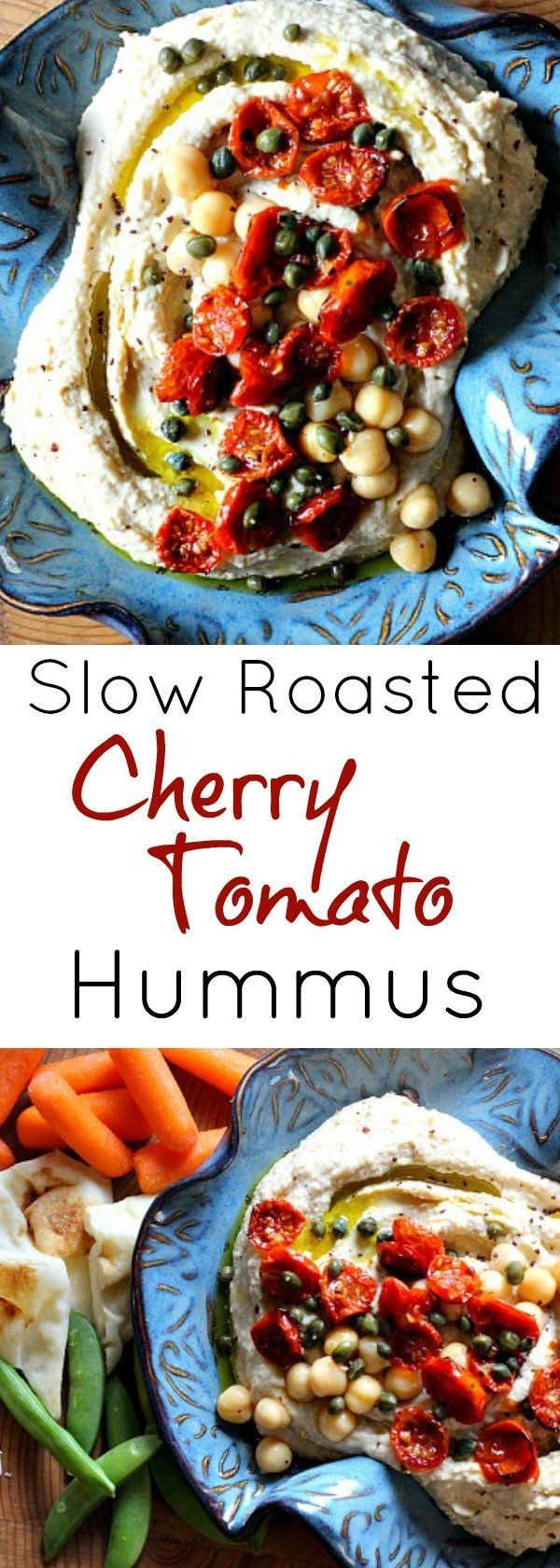 Hummus With Slow Roasted Cherry Tomatoes & Capers