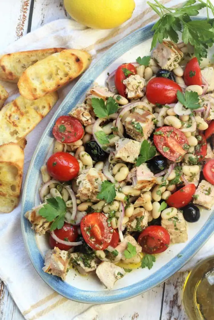 Grilled Tuna & White Bean Salad