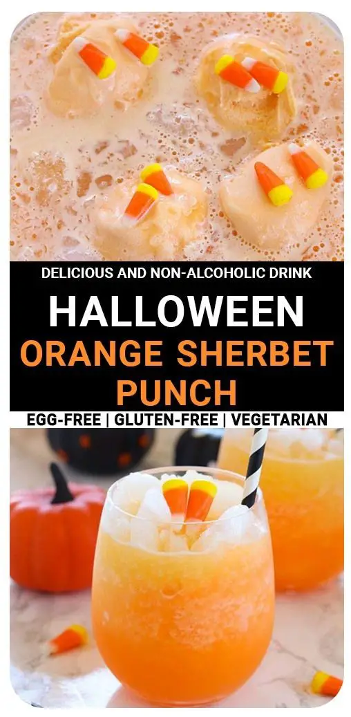 Halloween Orange Sherbet Punch