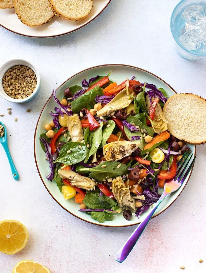 Spinach and Artichoke Salad