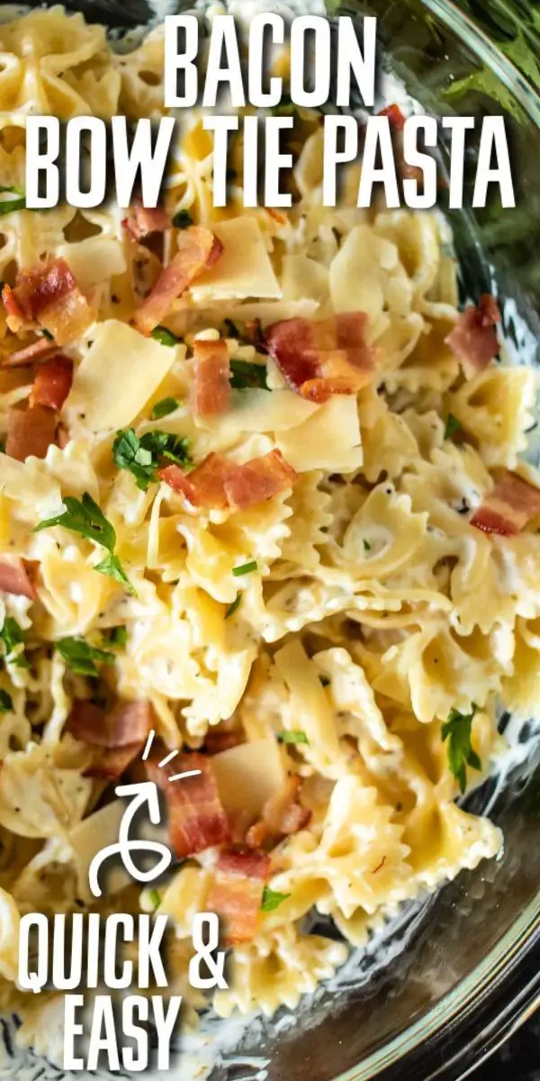 Creamy Bow Tie Pasta With Bacon