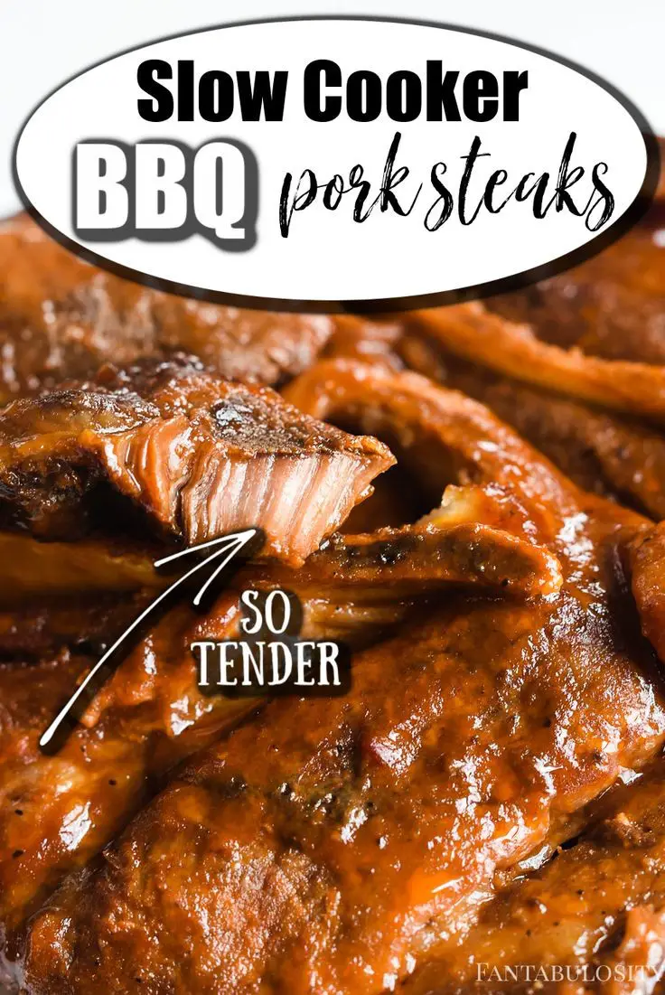 Slow Cooker BBQ Pork Steak