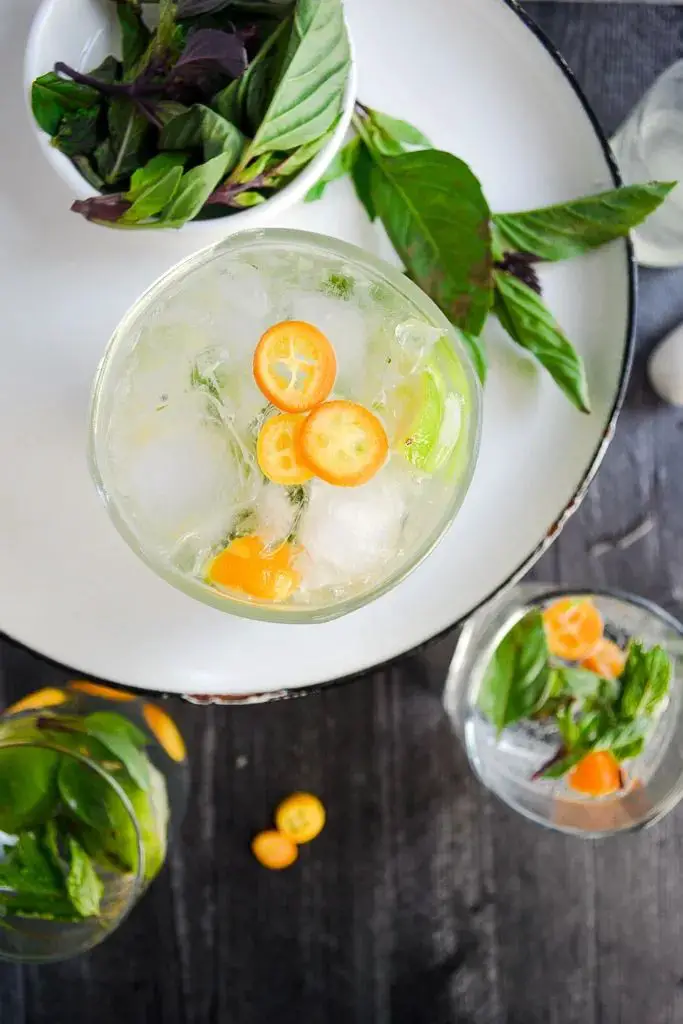 Thai Basil & Kumquat Mojitos