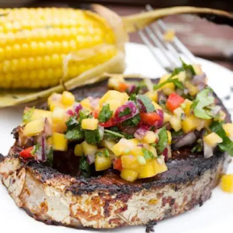 Grilled Ahi Tuna With Mango Salsa