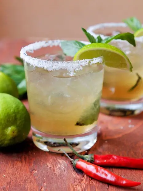 Thai-Inspired Basil Margarita With Spicy Thai Bitters