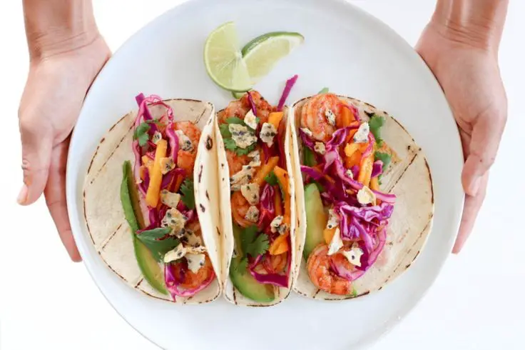 Shrimp Dragon Fruit Street Tacos