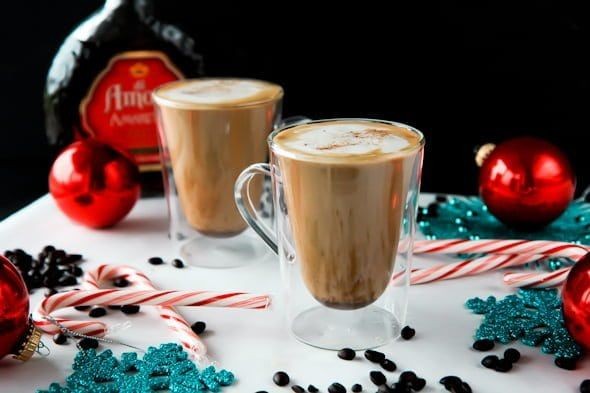 Amaretto Spiked Eggnog Latte