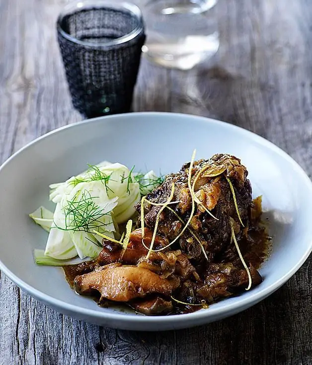 Braised Abalone & Oxtail With Fennel