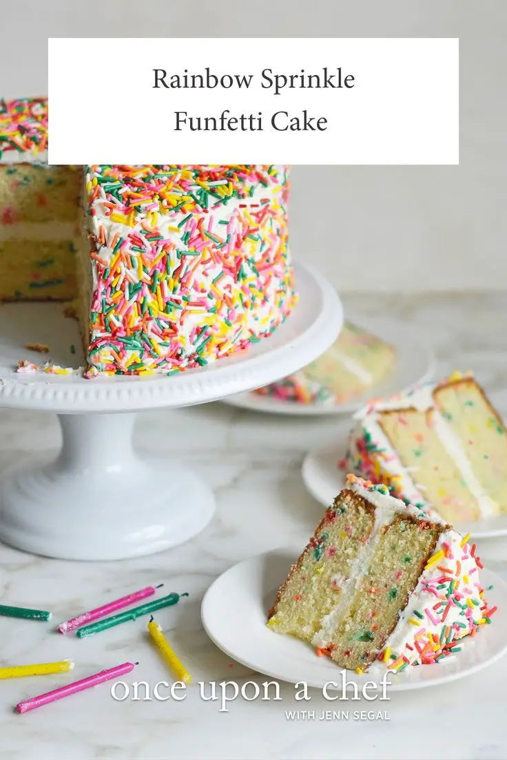 Rainbow Sprinkle Funfetti Cake