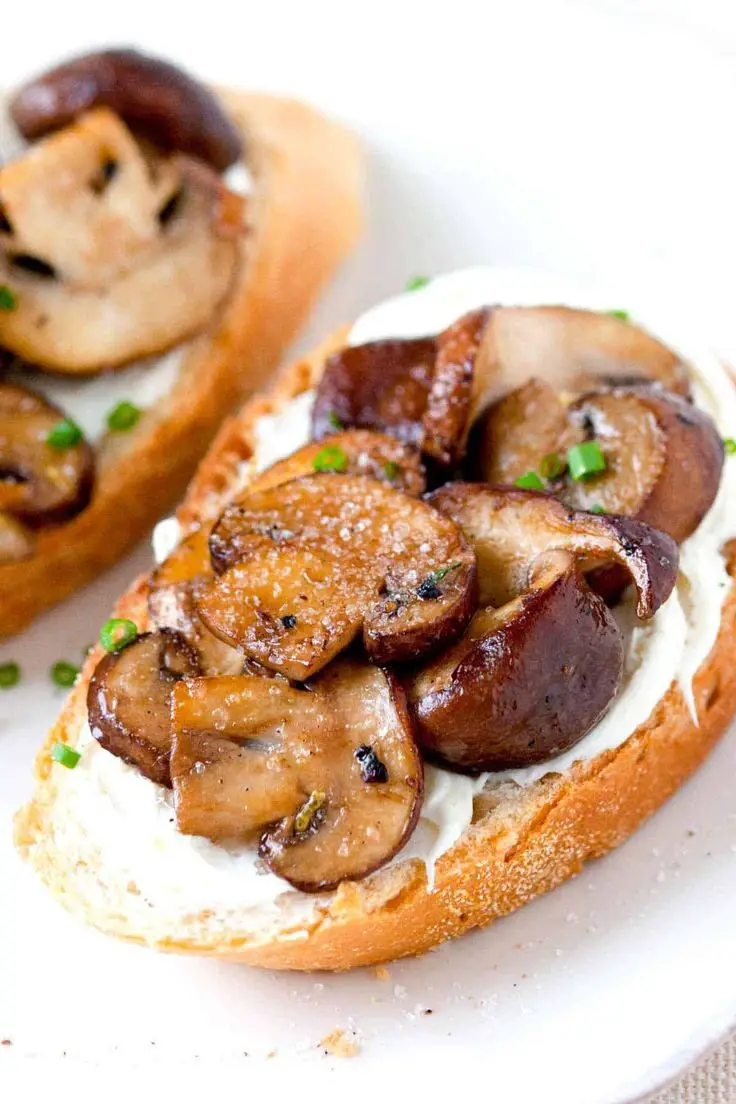 Sauteed Mushrooms & Truffle Salt Crostini