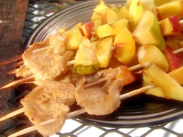 Grilled Abalone Steak & Fruit Skewers