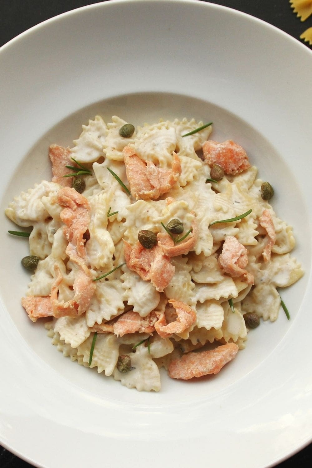 Bow Tie Pasta With Smoked Salmon And Capers