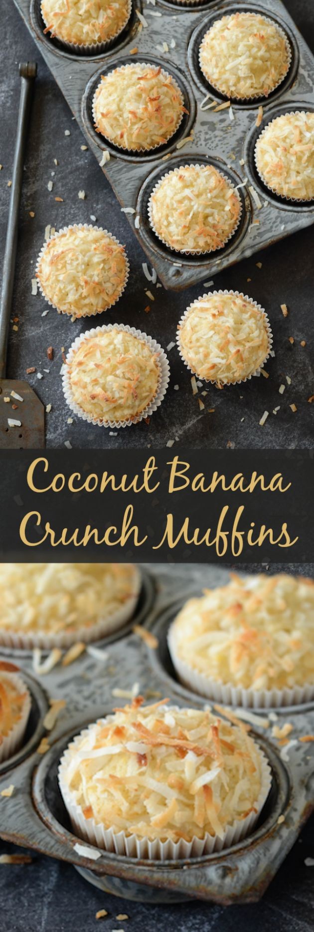 Coconut Banana Crunch Muffins