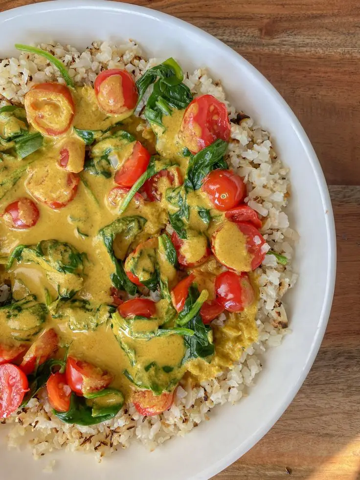 Coconut Curry Cauliflower Rice