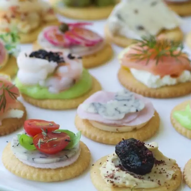 Springtime Ritz  Cracker Canapés