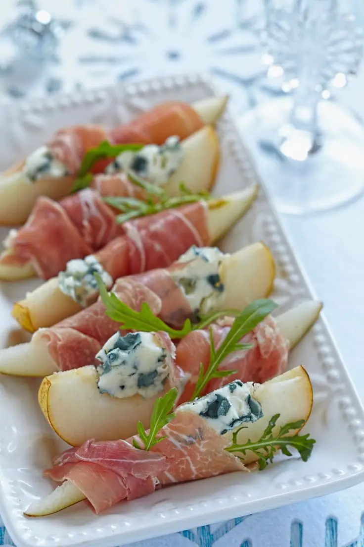 Prosciutto, Pear, & Blue Cheese Appetizers