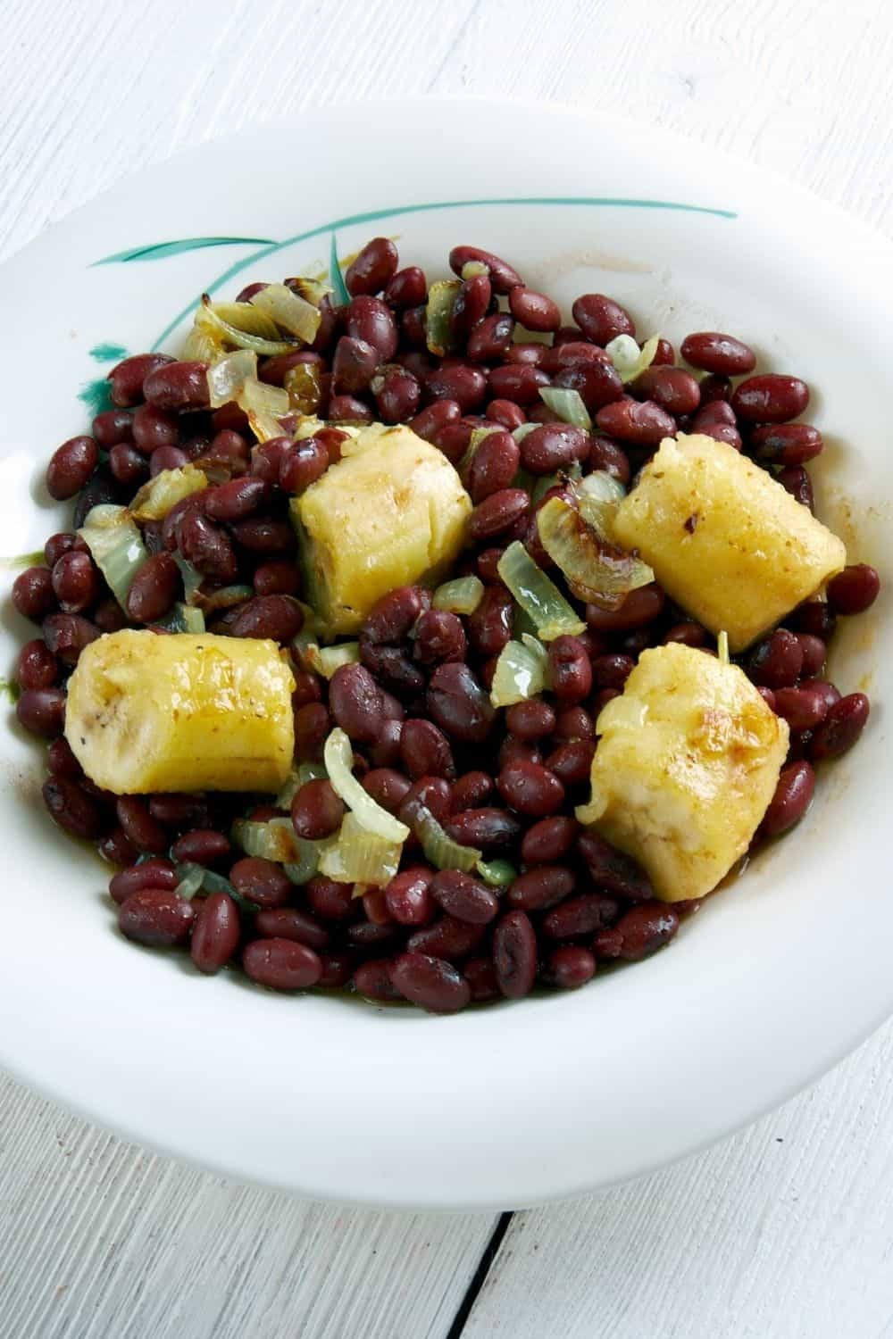 Red Kidney Beans With Plantains