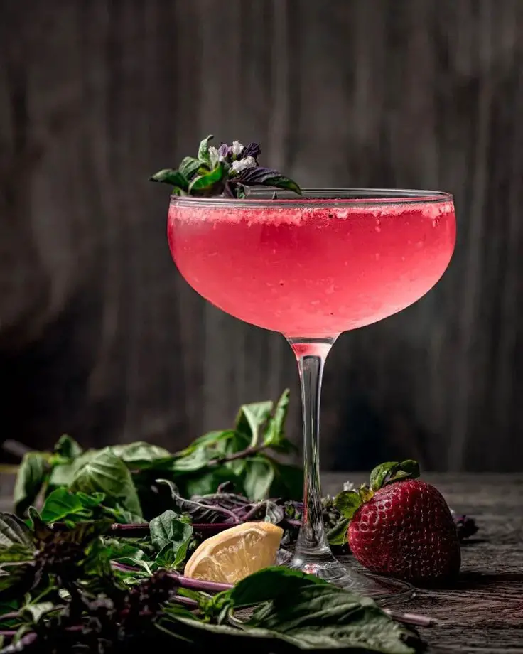 Strawberry Basil Pink Martini