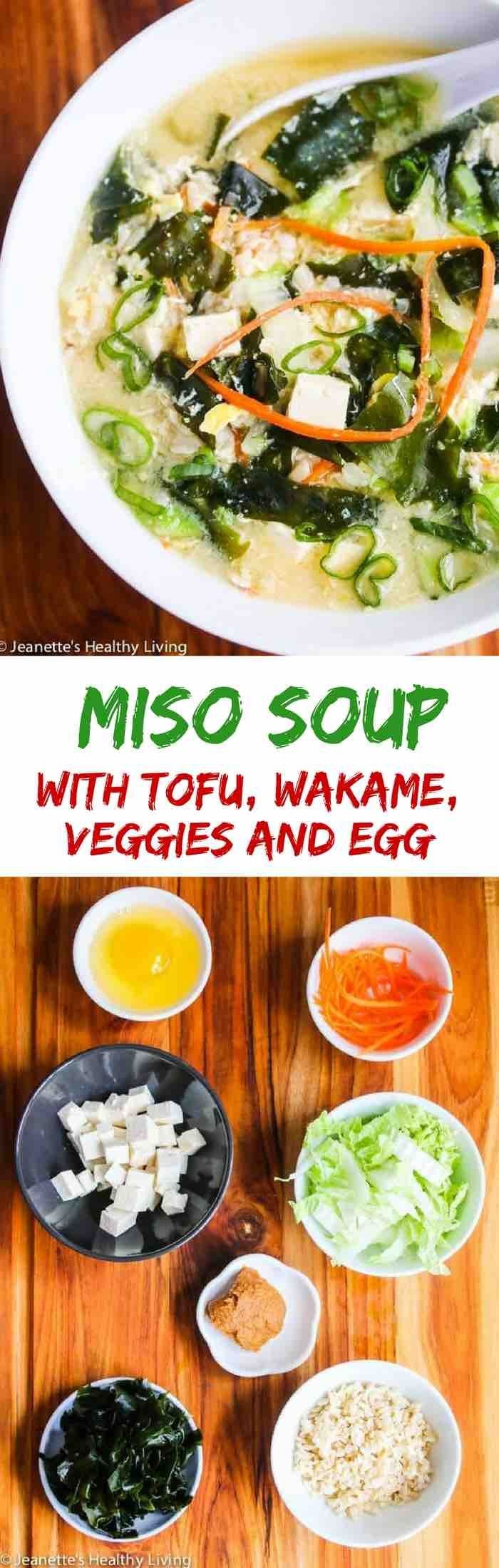 Miso Soup With Tofu, Wakame Seaweed, Rice & Egg