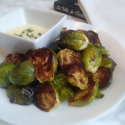 Roasted Brussels Sprouts With Truffle Salt & Aioli