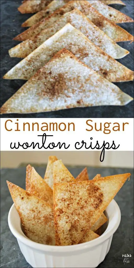 Cinnamon Sugar Wonton Crisps