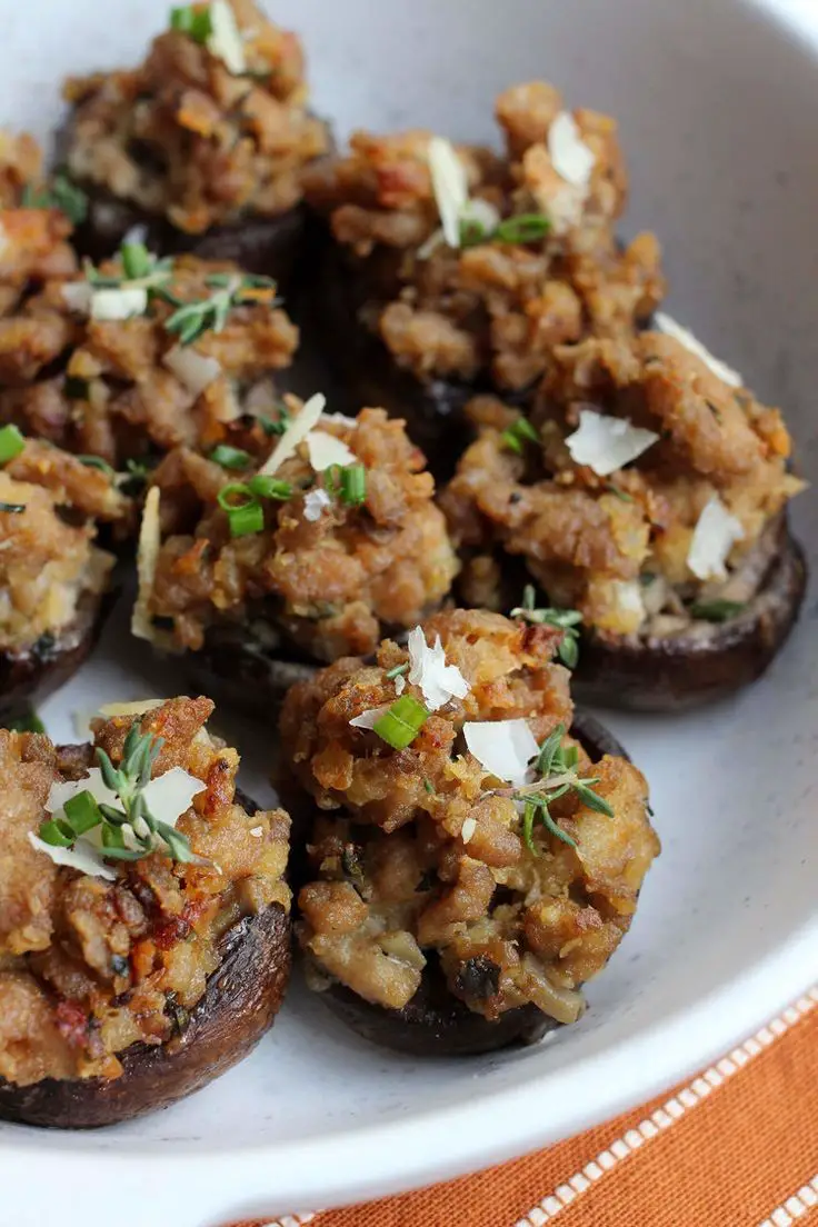 Ground Turkey Stuffed Mushrooms