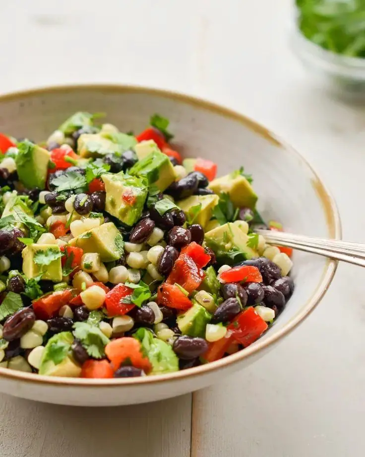 Black Bean Salad With Corn, Avocado & Lime Vinaigrette