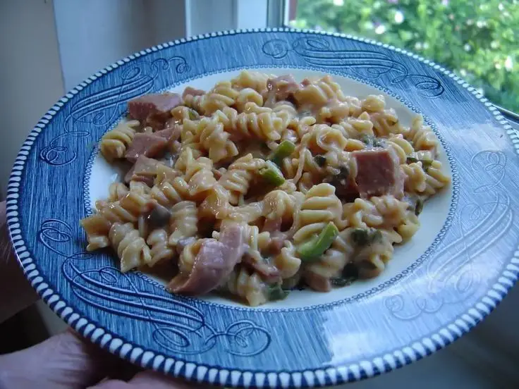 Canned Ham Tomato-Mushroom Casserole