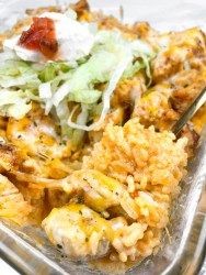 Queso Smothered Chicken Casserole