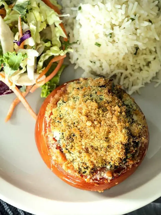 Spinach Stuffed Tomatoes