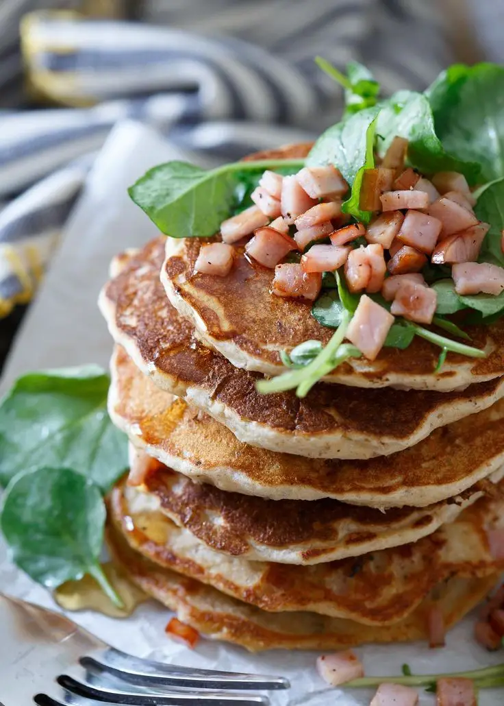 Savory Canadian Bacon Pancakes