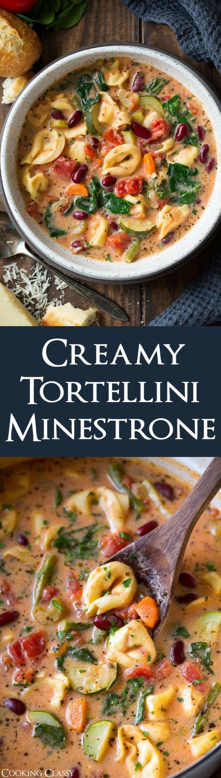 Creamy Tortellini Minestrone Soup