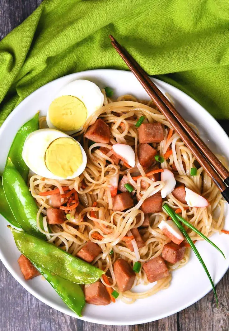 Fried Noodles With Spam