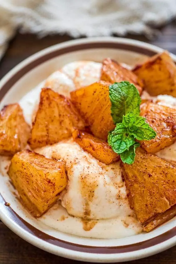 Cinnamon Fried Pineapple