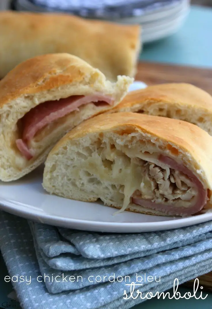 Chicken Cordon Bleu Stromboli