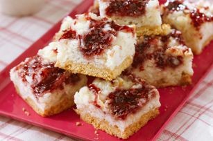 Raspberry-Kissed Coconut Bars