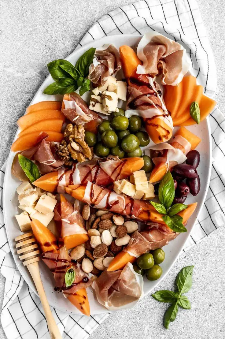 Prosciutto-Wrapped Cantaloupe With Balsamic