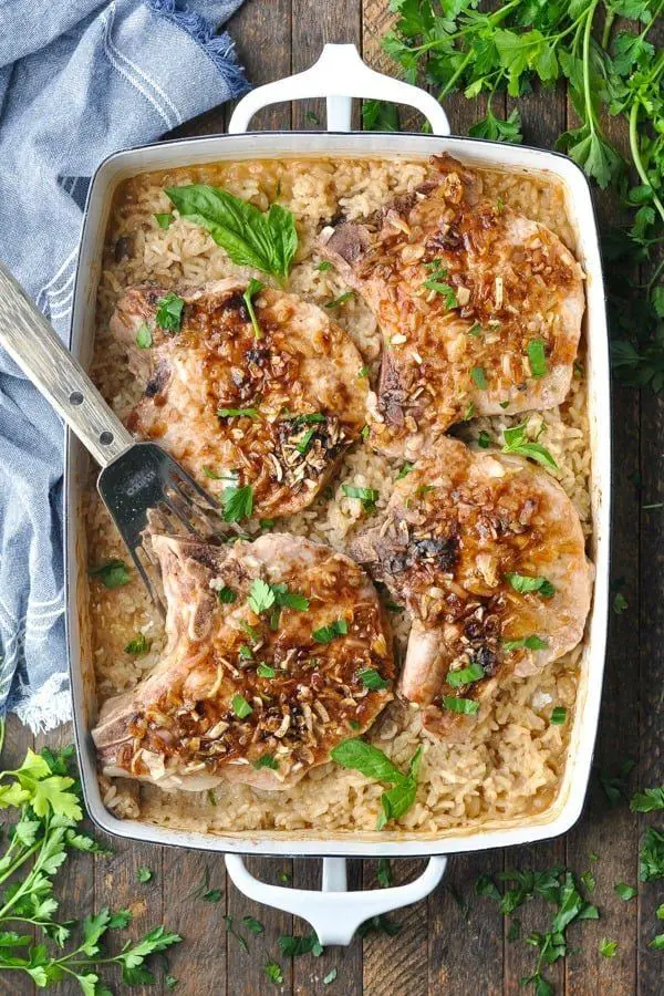 Country Baked Pork Chops And Rice