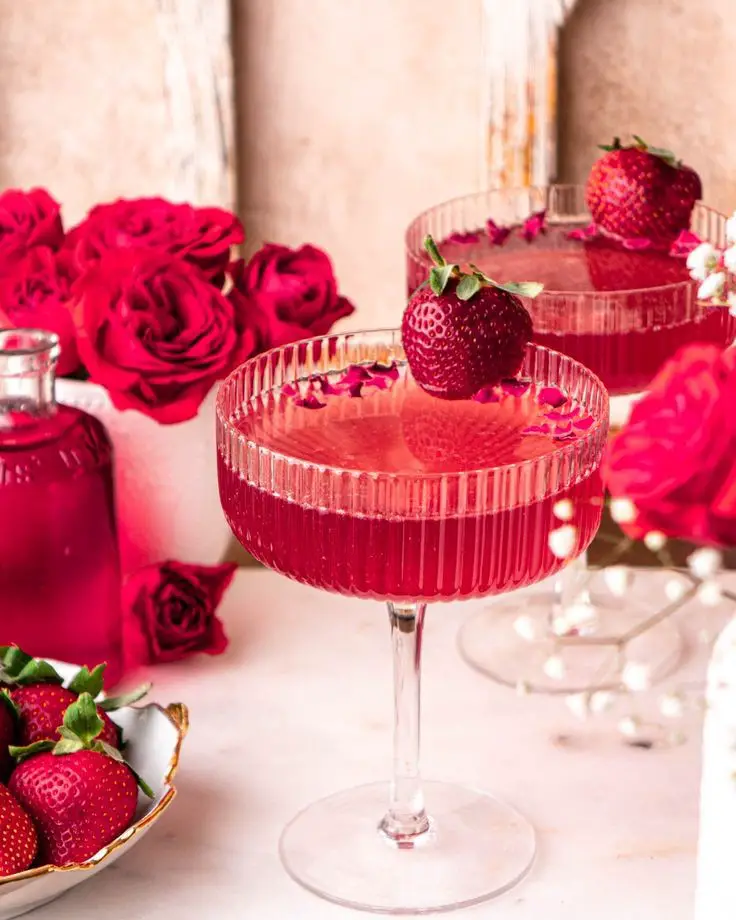 Strawberry Rose Cocktail