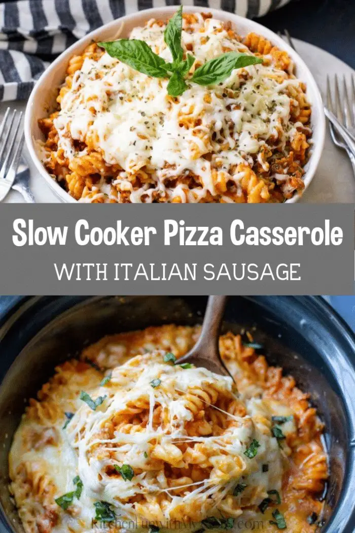 Slow Cooker Pizza Casserole