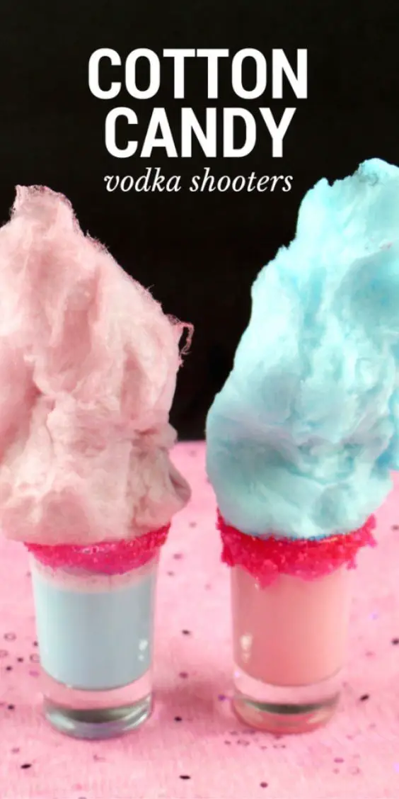 Cotton Candy Vodka Shots